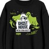 Beetlejuice Beetlejuice Ghost House With Lydia Deetz Adult Black Crew Neck Long Sleeve Sweatshirt-Small - 2 of 3