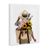 Stupell Industries Woman Carrying Floral Backpack Canvas Art - 2 of 4