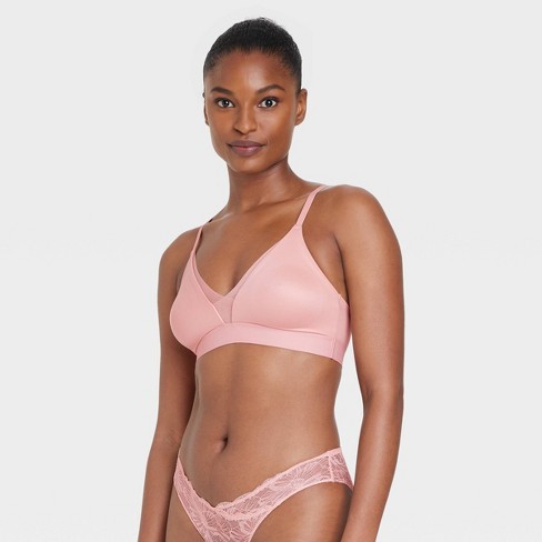 Women's So Soft Unlined Triangle Bralette - Auden™ Rose Xl : Target