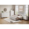 6 Drawer Dresser for Bedroom, 56.3" Wide Modern Chest of Drawers with Gold Metal Handles & Anti-Tipping Device, Fluted Wooden Dresser Organizer - 3 of 4