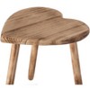 Vintiquewise Decorative Antique Heart Shaped Natural Wooden Accent Stool, Classic Room Decoration - 3 of 4