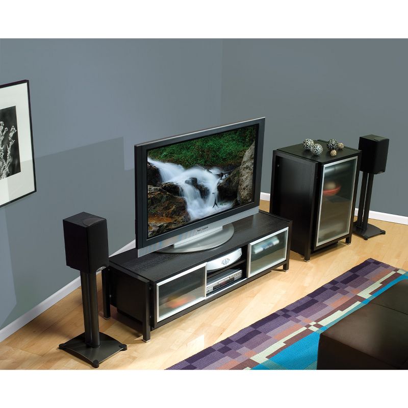 Sanus SB34 Steel Series 34" Bookshelf Speaker Stands - Pair (Black), 3 of 7
