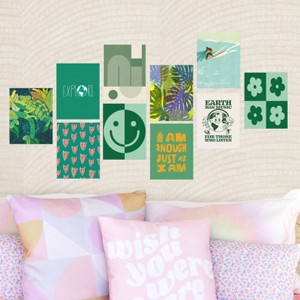 Deny Designs Set of 10 Collage Dorm Art Poster Prints Green - 1 of 4