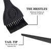 Unique Bargains Salon Plastic Handle Professional Hair Dye Coloring Brush 2.5 Inch Width Black 1 Pc - 3 of 4