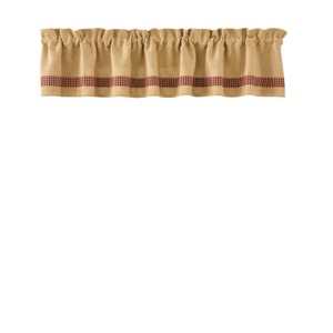 Park Designs Red Burlap & Check Valance - 1 of 4