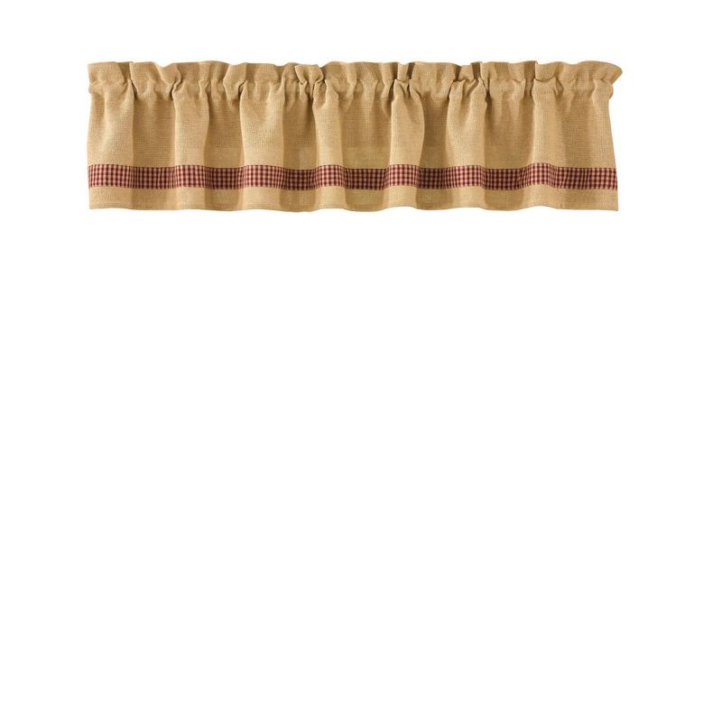 Park Designs Red Burlap & Check Valance, 1 of 6