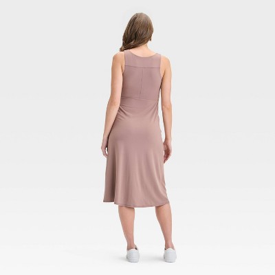 Slit Active Midi Maternity Dress – Isabel Maternity by Ingrid & Isabel