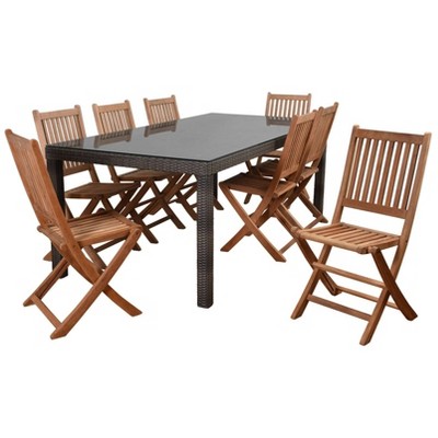 Morgan 9pc Patio Dining Set - International Home Miami