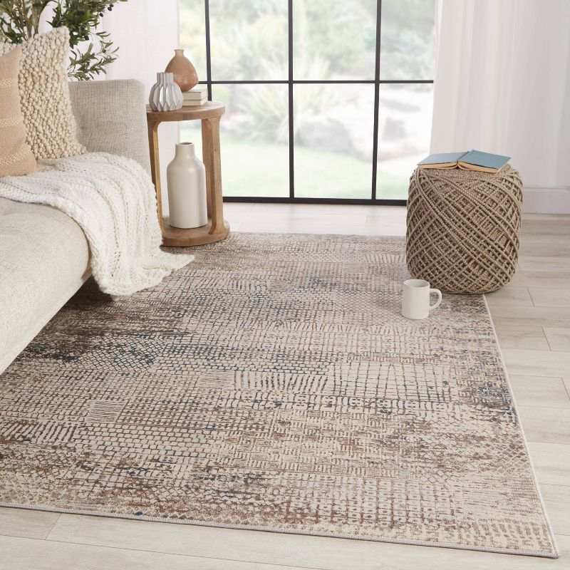 Tolsten Abstract Area Rug Ivory/Blue - Jaipur Living, 6 of 7