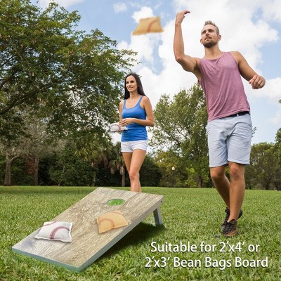 Baseball Pattern Weather Resistant Cornhole Bean Bags Set