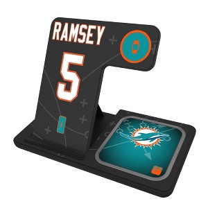 NFL Miami Dolphins Players Game Tactic 15-Watt 3 in 1 Charging Station - 1 of 4