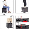 dbest products Quik Cart Collapsible Rolling Crate on Wheels for Teachers Tote Basket 80 lbs Capacity - image 2 of 4