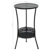 vidaXL Bistro Table Black 15.7"x27.5" Metal - 4 of 4