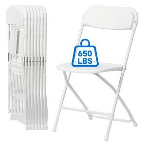 Real Relax PCS Plastic Folding Chair, Folding Chair for Wedding Party Outdoor Indoor, Stackable Folding Chairs - 1 of 4