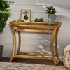 Rustic Handcrafted Butler Console Table with Mango Wood Tray Top - 4 of 4