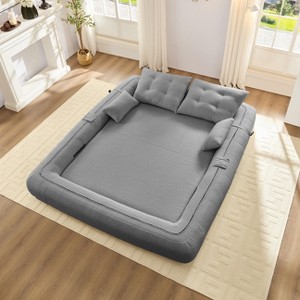Foldable Human Dog Bed for Adults, 78.7" Multi-Functional Sofa Bed, 3 in 1 Teddy Fabric Sleeper Sofa Bed for Living Room Guest Bed Playroom - 1 of 4