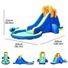 SKONYON Inflatable Water Slide Kids Bounce House Castle Splash Pool with Blower - 3 of 4