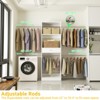 Besiost 8 FT Closet Organizer with Extendable Hanging Rod, Wood Closet System with Drawer - 4 of 4