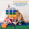 ECR4Kids 5-Tier Storage Rack with 15 Cubby Bins 5x3 - 3 of 4