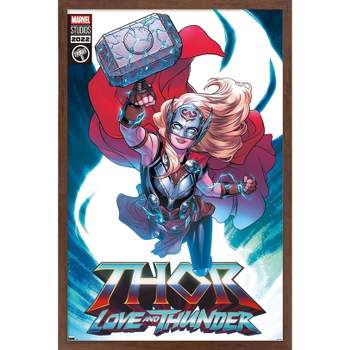 Trends International Marvel Thor: Love and Thunder - Mighty Thor Comic Framed Wall Poster Prints