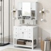 ModernLuxe 36'' Modern Bathroom Vanity Set with Ceramic Sink, 6 Drawers & Soft Close Doors, Mirror Cabinet with Towel Bar - 2 of 4