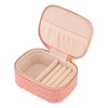 REGALWOVEN Faux Leather Mini Modern Portable Jewelry Box for Travel - 3 of 4