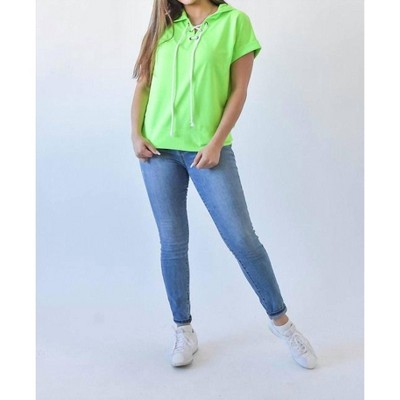 Women's Neon Short Sleeve Hoodie - Sew In Love