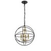 Elegant Lighting Wallace 4 light Matte Black and Brass Pendant - 4 of 4