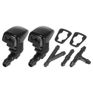 Unique Bargains Front Windshield Washer Nozzles Fit for Lincoln MKX with Hose Connector - Black Pack of 5 - 1 of 4
