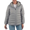 Alpine Swiss Eva Womens Hooded Puffer Jacket Down Alternate Coat Warm Water-Resistant Packable Winter Outerwear Zip Pockets - 2 of 4