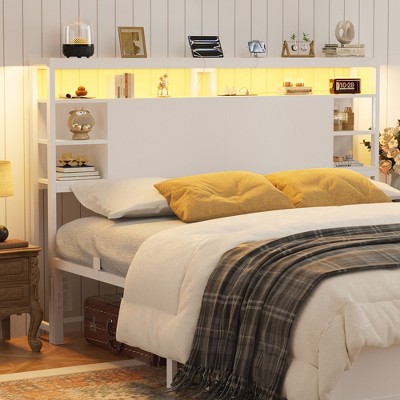 Aheaplus Headboards with Power Outlets and RGB LED Light