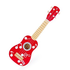 Hape Kid's Wooden 21" Toy Ukulele in Red, Preschool Kids & Toddler - 1 of 4