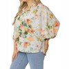 Women's Spring Haiku Floral Blouse - entro - 2 of 4