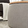 CAVINAS 14.5"Round Linen Storage Ottoman with Lift-Off Lid for Living Room,Versatile Coffee Table Ottoman & End Table,250lbs Max - 4 of 4