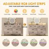 8 Drawers Dresser, Storage Chest of Drawers, TV Stand for 65" with Power Outlet & LED Lights, for Living Room Bedroom - 4 of 4