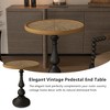 Wooden End Tables Retro Side Table French Country Accent Coffee Side Table Modern Small Round Tea Table - 4 of 4