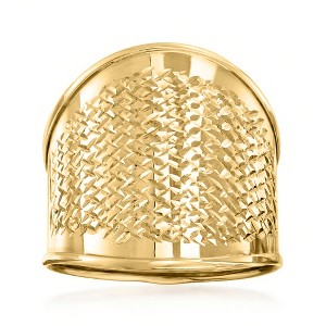 Ross-Simons Italian 14kt Yellow Gold Wide Diamond-Cut Ring - 1 of 4