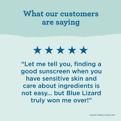 Blue Lizard Sensitive Mineral Sunscreen Lotion - SPF 50+ - 5 fl oz: Whole Body, No Fragrance Added, Vegan