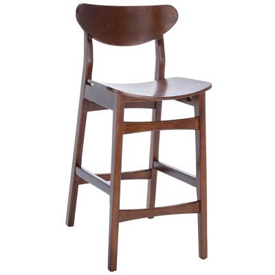 Thaxton Walnut Mid-Century Modern Counter Stool