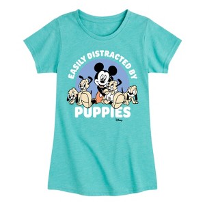 Girls' - Disney - Mickey Mouse Fitted Short Sleeve Graphic T-Shirt - 1 of 4