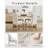 Modern Fabric Dining Chair Set of 4, Upholstered Kitchen Chair with Curved Backrest Wood Legs - 2 of 4