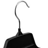 DEILSY Black Plastic Hanger with Shoulder Notches & 360° Swivel Hook - 3 of 4