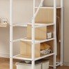 VYNXARIA White Twin Loft Bed Featuring a Desk, Storage Closet, Staircase and Metal Mesh - 3 of 4