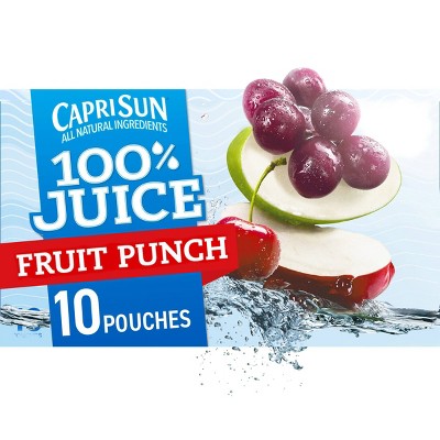 Capri Sun 100% Fruit Punch Juice - 10pk/6 fl oz Pouches