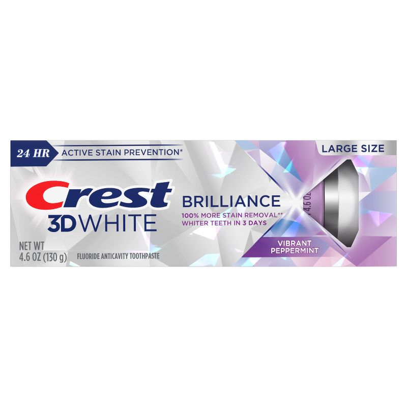 Crest 3D White Brilliance Vibrant Toothpaste - Peppermint - 4.6oz, 3 of 10
