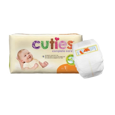 Cuties Complete Care Baby Diaper Size 1, 8 To 14 Lbs. Cdb001, 25