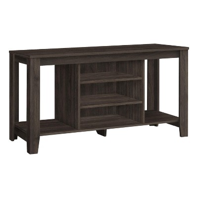 Monarch Specialties Tv Stand 48 Inch Console Media Entertainment Center Storage Shelves Living Room Bedroom Laminate Brown Contemporary Modern