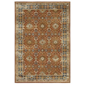 Captiv8e Designs Navarre Distressed Traditional Rust/Blue Indoor/Outdoor Area Rug - 1 of 4