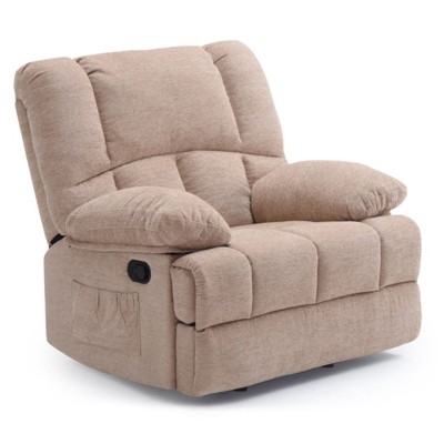 FURNIinspire Sofas Small Recliner Sofas for Living Room Chair for Adults, Living Room Recliner Adjustable Sofas for Home, Beige,40.1"*38.2"*40.6"