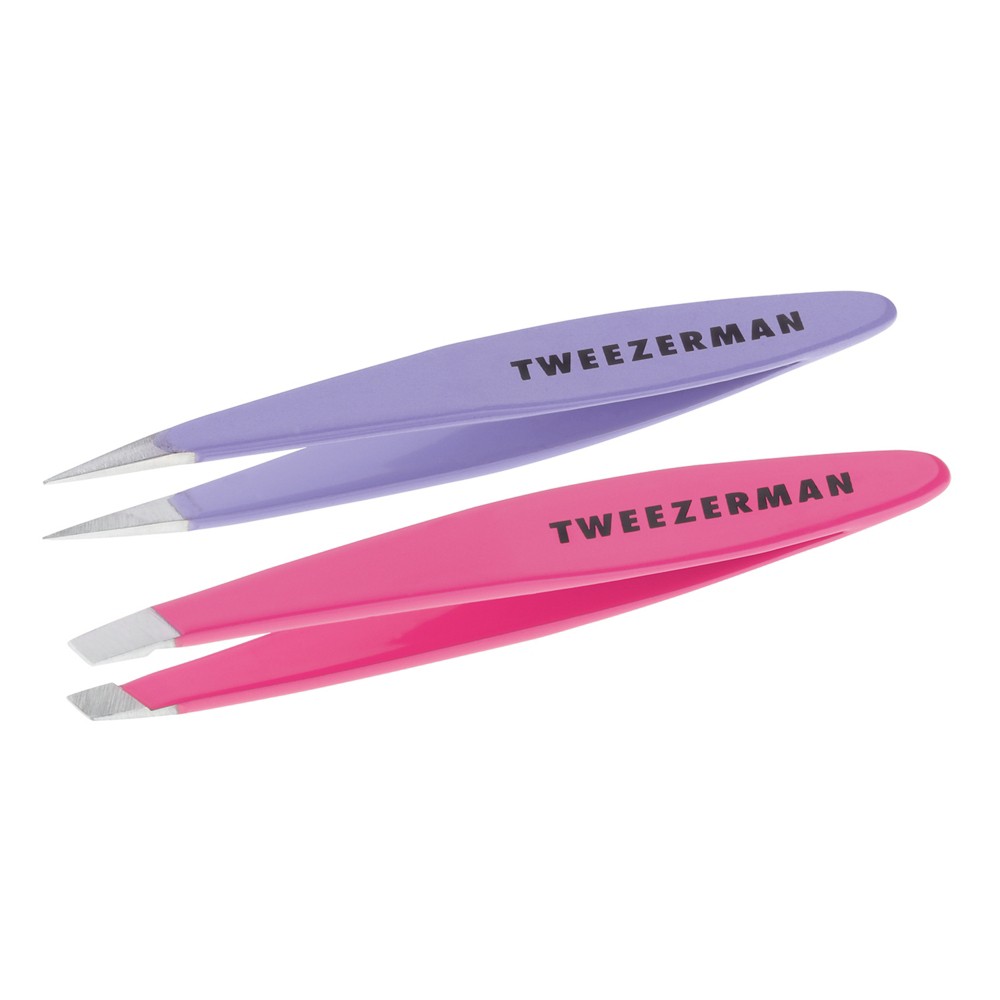 Photos - Other Cosmetics Tweezerman Mini Slant and Point Tweezer Combo Set 